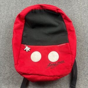 Disney Mickey Mouse‎ Backpack Red Black Kids School Vacation Outdoor Whimsical